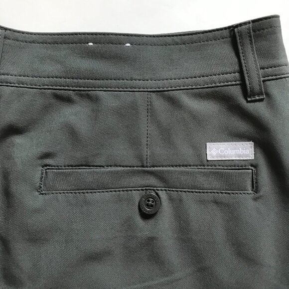 Columbia Washed Out Flat Front Hybrid Shorts Mens 38 Gray 10" Inseam Polyester - Picture 11 of 12